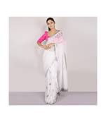 cotton SAREE WITH  blouse SLIVER FOIL PRINT GOTA BORDER