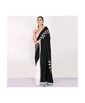 cotton HALF AND HALF SLIVER FOIL PRINTED BLACK 4