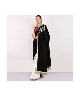 cotton HALF AND HALF GOLD FOIL PRINTED BLACK 4