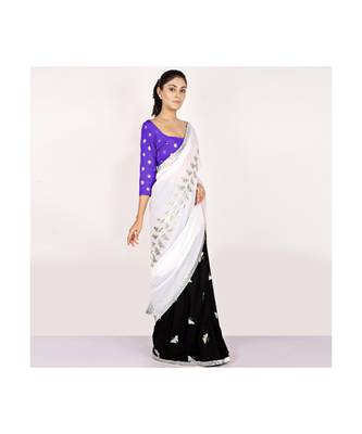 cotton HALF AND HALF SLIVER FOIL PRINTED WHITE 2