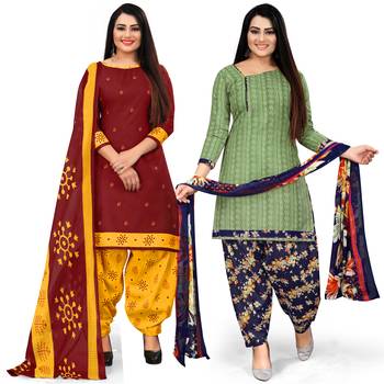 Maroon printed cotton salwar 1