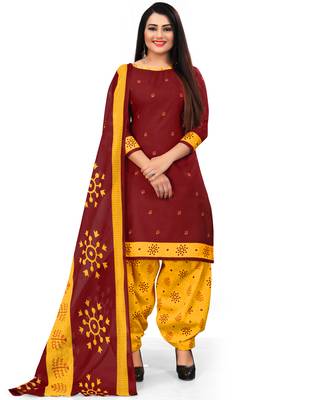 Rajnandini Maroon printed cotton salwar 2