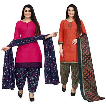 Pink printed cotton salwar 1