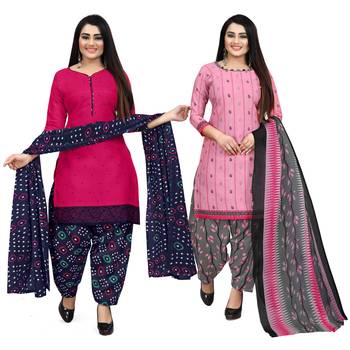 Pink printed cotton salwar 1
