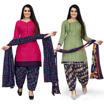 Pink printed cotton salwar 1