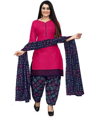 Pink printed cotton salwar 2