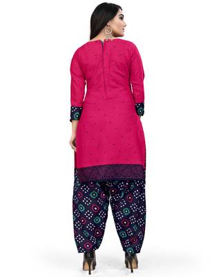 Pink printed cotton salwar 3