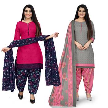 Pink printed cotton salwar 1
