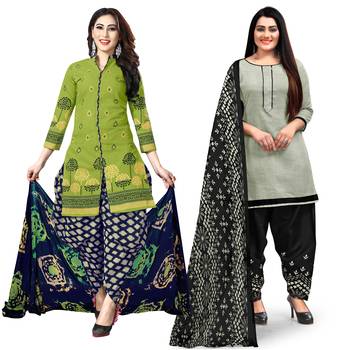 Green printed cotton salwar 1