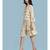 white Rayon  quarter sleeve   dress