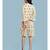 white Rayon  quarter sleeve   dress