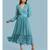 Blue Rayon  Full Sleeve   dress