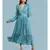 Blue Rayon  Full Sleeve   dress