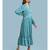 Blue Rayon  Full Sleeve   dress