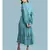 Blue Rayon  Full Sleeve   dress
