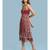 Red Chiffon Sleeveless   dress