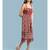 Red Chiffon Sleeveless   dress