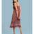 Red Chiffon Sleeveless   dress