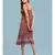 Red Chiffon Sleeveless   dress