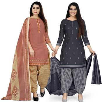 Red printed cotton salwar 1