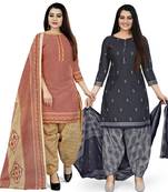 Red printed cotton salwar