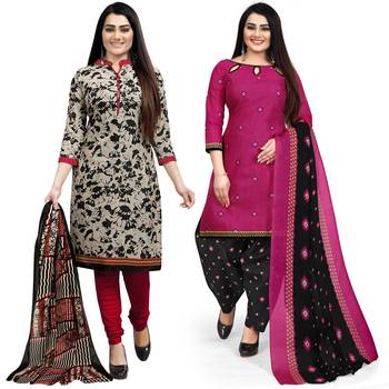 Beige printed cotton salwar 1