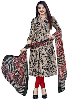 Beige printed cotton salwar 2