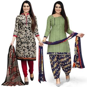 Beige printed cotton salwar 1