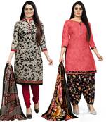 Rajnandini Beige printed cotton salwar