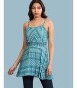 Blue Rayon  Sleeveless top