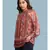 Red Chiffon Full Sleeve top