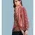 Red Chiffon Full Sleeve top