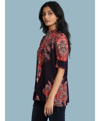 Purple Rayon  Half Sleeve top 2