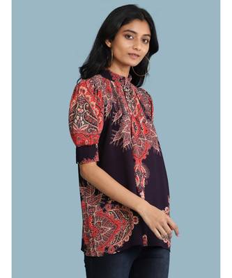 Purple Rayon  Half Sleeve top 3