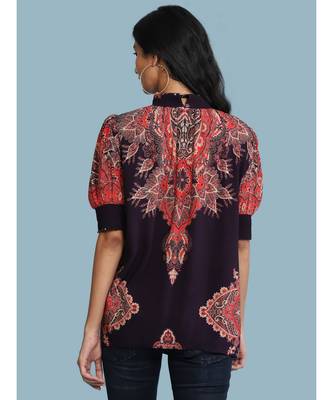 Purple Rayon  Half Sleeve top 4