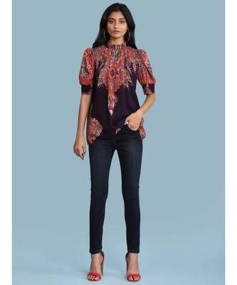 Purple Rayon  Half Sleeve top 5