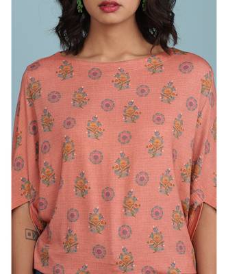 Pink Viscose quarter sleeve top 6