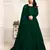 Dark-green embroidered net salwar kameez