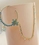 Multicolor agate nose-ring