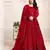 Red embroidered net salwar suit