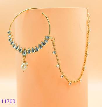 Multicolor agate nose-ring 1