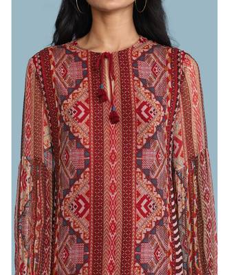 Band Collar QUARTER SLEEVE Sleeve Printed Kurta With Leggings 5