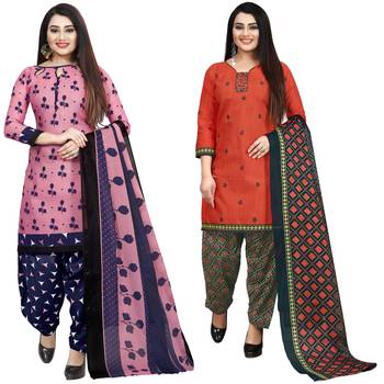 Pink printed cotton salwar 1
