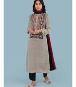 Round Neck Full Sleeve Printed Kurta With Pant And Dupatta