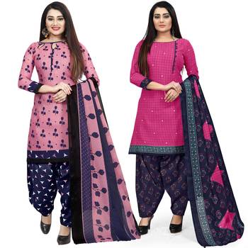 Pink printed cotton salwar 1