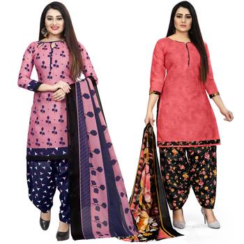 Pink printed cotton salwar 1