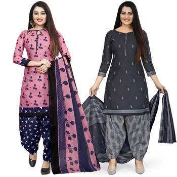 Pink printed cotton salwar 1