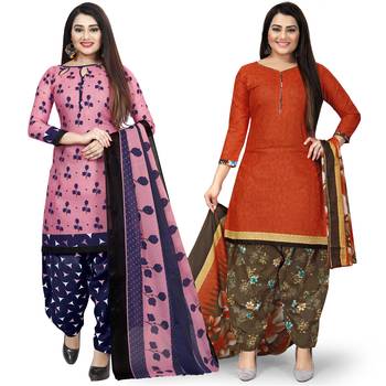 Pink printed cotton salwar 1