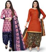 Pink printed cotton salwar