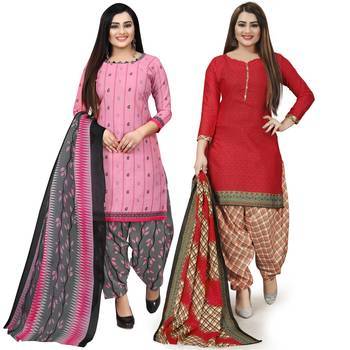 Pink printed cotton salwar 1